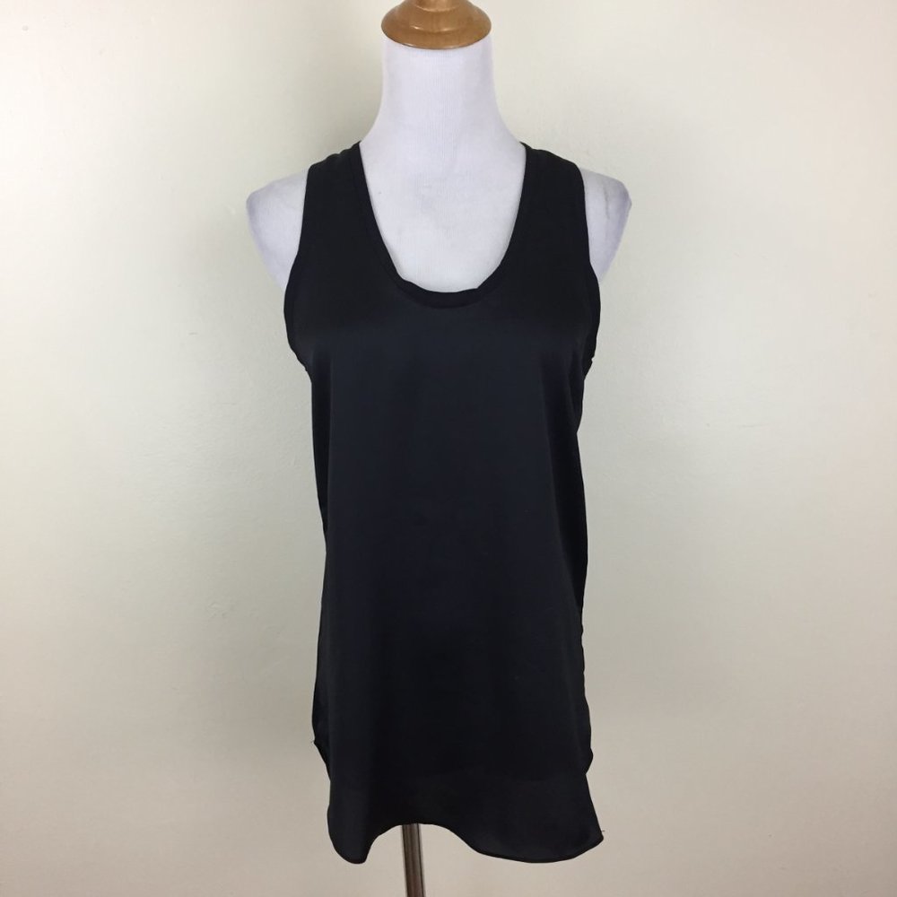 BOBBI ROCCO Black Collar Armhole Trim Rounded Hem Tank Top - Picture 4 of 6